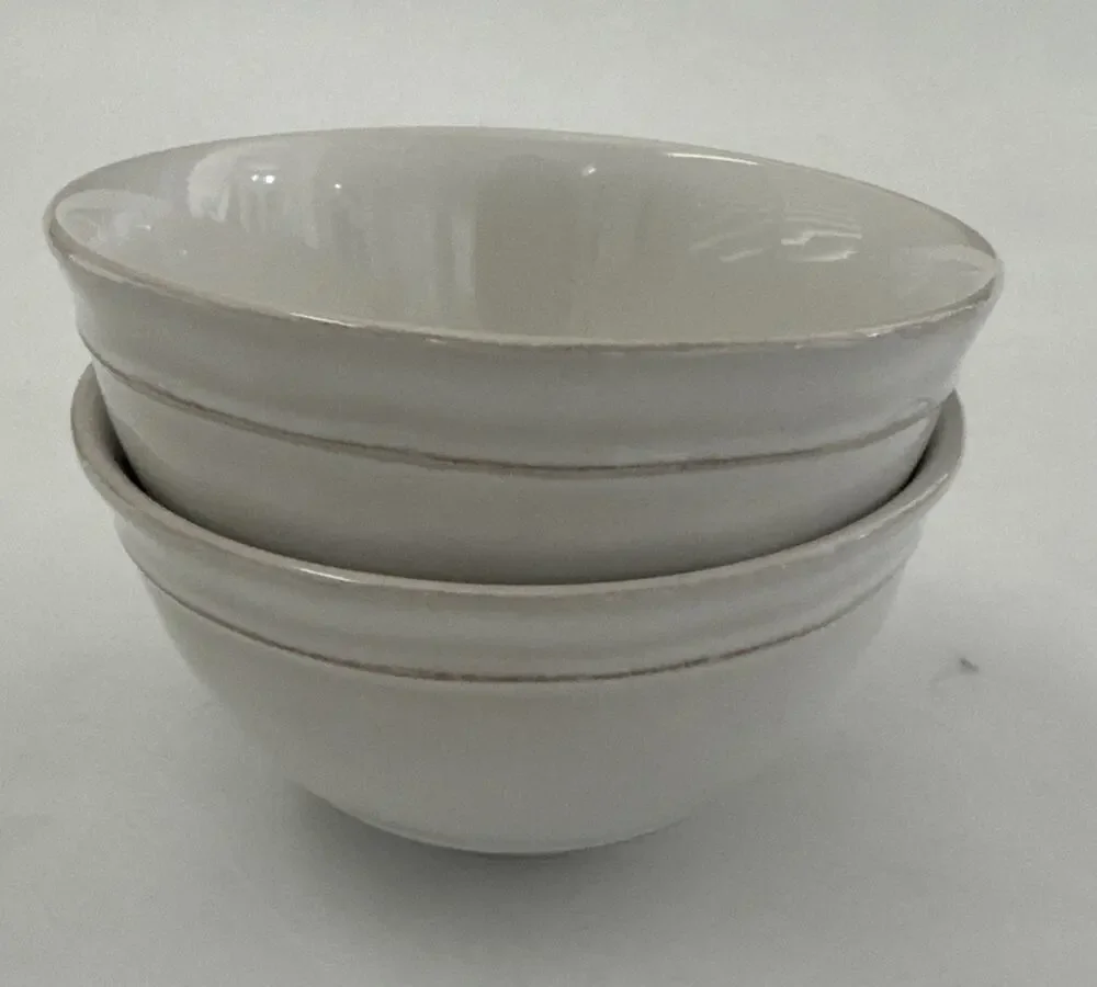 Set of 2 Pottery Barn Cambria Soup Cereal Bowls Farmhouse